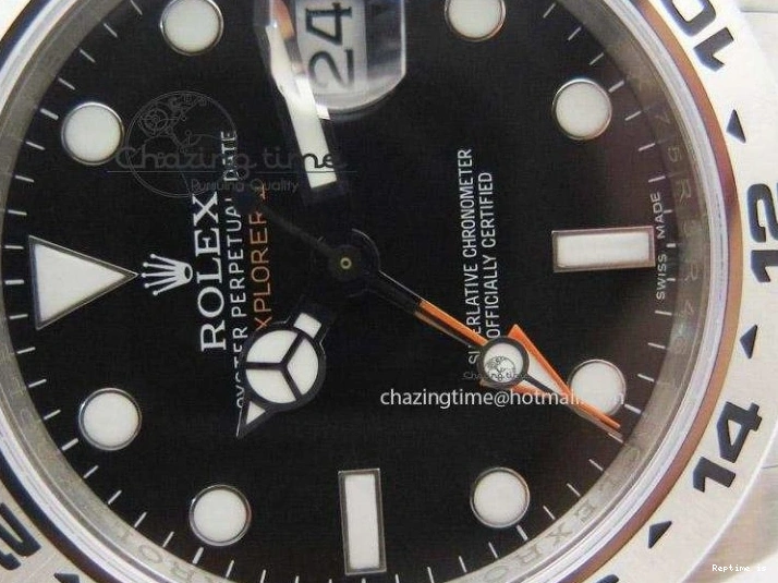 1222 Explorer II 42mm 216570 Noob Best Edition Black Dial on SS Bracelet A23J SunProtective 4039